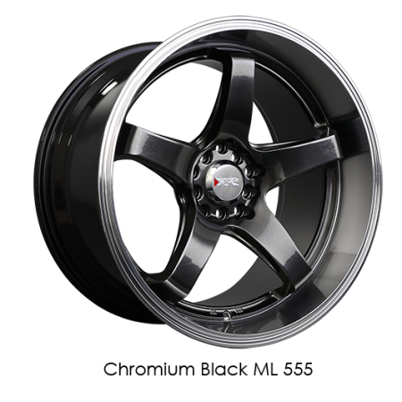 XXR Wheels - XXR Wheel Rim 555 17x8 5x100/5x114.3 ET35 73.1CB Chromium Black / ML