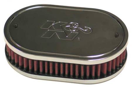 K&N - K&N Custom Oval Race Filter Red 7in O/S L x 4.5in O/S W x 2in H