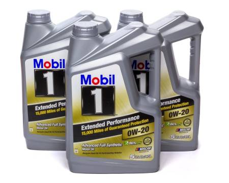 Mobil 1 - Mobil 1 Motor Oil - Extended Performance - 0W20 - Synthetic - 5 qt - Set of 3