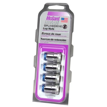 McGard - McGard SplineDrive Lug Nut (Cone Seat) M12X1.5 / 1.24in. Length (4-Pack) - Blue Cap (Req. Tool)