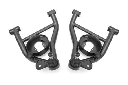 BMR Suspension - BMR 82-92 F-Body A-arms Lower DOM, Non-adj Delrin Bushings Spring Pocket - Black Hammertone