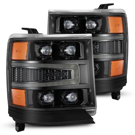 AlphaRex - AlphaRex 16-18 Chevy 1500HD NOVA-Series LED Proj Headlghts Alpha BK Atv Lgt/SeqSig & DRL(Req 810023)