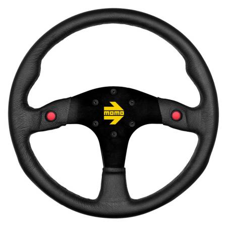 Momo - Momo MOD80 Steering Wheel 350 mm - Black Leather/Black Spokes