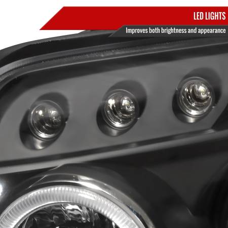 Spec'D Tuning Products - Spec-D 2003-2005 Toyota 4Runner Dual Halo Projector Headlights (Matte Black Housing/Clear Lens)