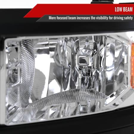 Spec'D Tuning Products - Spec-D 2014-2015 Chevrolet Silverado 1500 Factory Style V2 Headlights (Chrome Housing/Clear Lens)