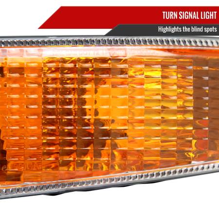 Spec'D Tuning Products - Spec-D 1999-2006 GMC Sierra 1500/2500/3500 Denali/2000-2006 Yukon/Yukon XL Denali Factory Style Headlights and Bumper Lights (Chrome Housing/Clear Lens)