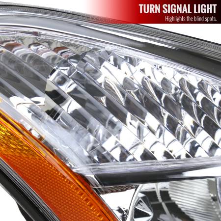 Spec'D Tuning Products - Spec-D 2008-2013 Nissan Rogue/ 2014-2015 Rogue Select Clear Lens Headlight w/ Amber Reflector - Passenger Side Only