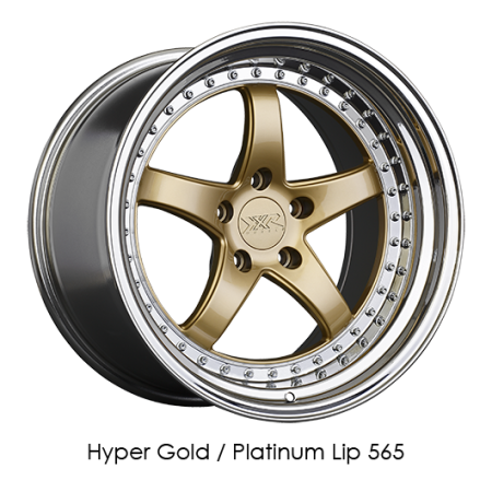 XXR Wheels - XXR Wheels Rim 565 18x9.5 5x114.3 ET38 73.1CB Hyper Gold / Platinum Lip