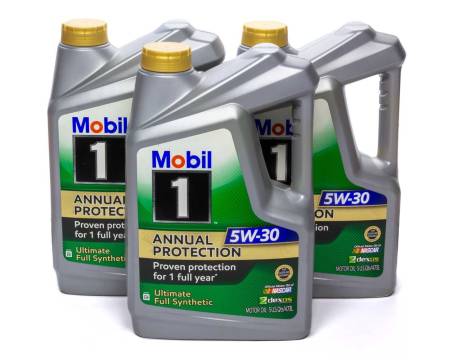 Mobil 1 - Mobil 1 Motor Oil - Annual Protection - 5W30 - Synthetic - 5 qt - Set of 3