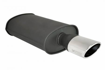 Megan Racing - Megan Racing Exhaust Muffler: O-ST Muffler Black (Single Oval Tip)