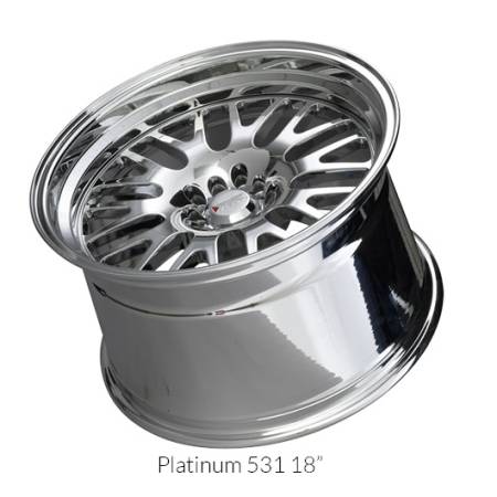 XXR Wheels - XXR Wheel Rim 531 18X11 5x100/5x114.3 ET20 73.1CB Platinum