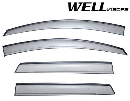 WellVisors - WellVisors Side Window Deflectors Ford Edge 07-14 With Black Trim