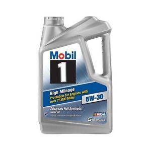 Mobil 1 - Mobil 1 Motor Oil - High Mileage - 5W30 - Synthetic - 5 qt - Each