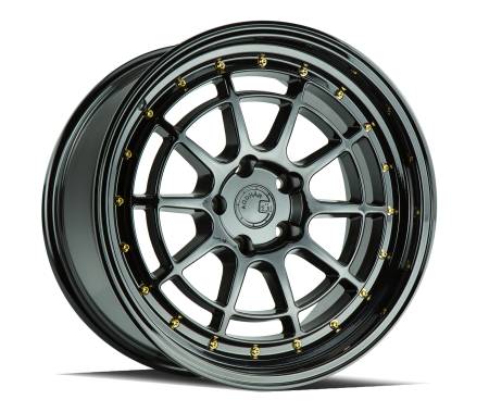 AodHan Wheels - AodHan Wheels Rim AH04 18x9.5 5x114.3 73.1CB ET30 Full Black (Gold Rivet)