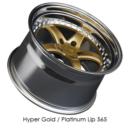 XXR Wheels - XXR Wheels Rim 565 18x9.5 5x100 ET38 73.1CB Hyper Gold / Platinum Lip