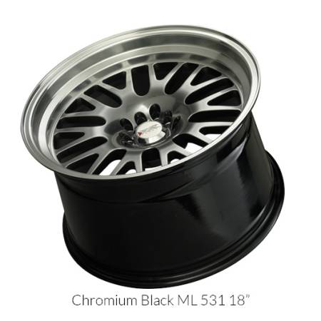 XXR Wheels - XXR Wheel Rim 531 17X9 5x100/5x114.3 ET35 73.1CB Chromium Black / ML