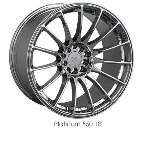 XXR Wheels - XXR Wheel Rim 550 17X9.25 5x100/5x114.3 ET19 73.1CB Platinum