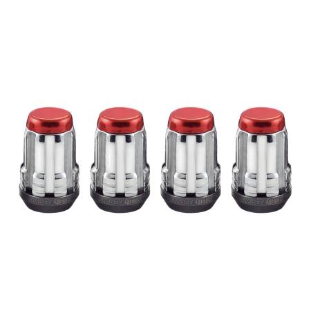 McGard - McGard SplineDrive Lug Nut (Cone Seat) M12X1.5 / 1.24in. Length (4-Pack) - Red Cap (Req. Tool)