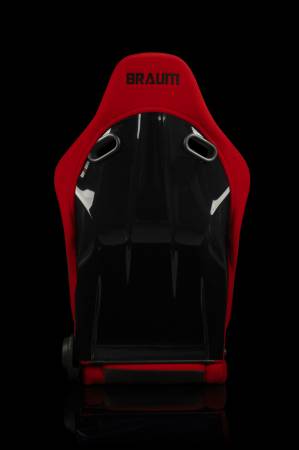 BRAUM RACING SEATS & MORE - BRAUM Racing Falcon-S Composite FRP Reclining Seats - Red Jacquard - Pair