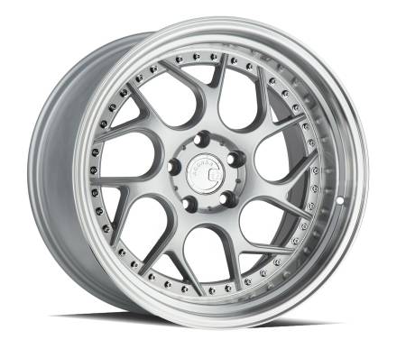 AodHan Wheels - AodHan Wheels Rim DS01 18x10.5 5x114.3 73.1CB ET15 Silver Machined Lip w/Chrome Rivets