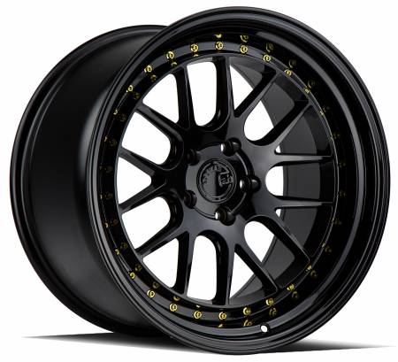 AodHan Wheels - AodHan Wheels Rim DS06 19x11 5x114.3 73.1CB ET15 Gloss Black W /Gold Rivets