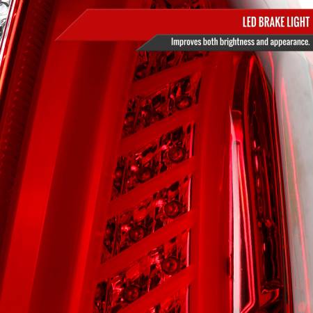 Spec'D Tuning Products - Spec-D 2003-2007 Cadillac CTS LED Tail Lights (Chrome Housing/Red Lens)