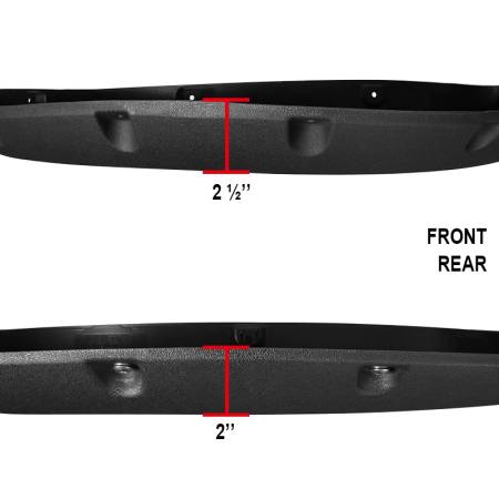 Spec'D Tuning Products - Spec-D 2010-2017 Dodge RAM 2500/3500 Textured Rivet Style Fender Flares