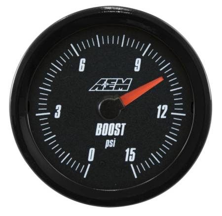 AEM Electronics - AEM Analog SAE 0-15psi Boost/Fuel Pressure Gauge (US)