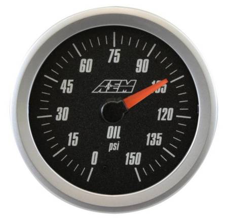 AEM Electronics - AEM Analog 150psi Oil Pressure Gauge (US)