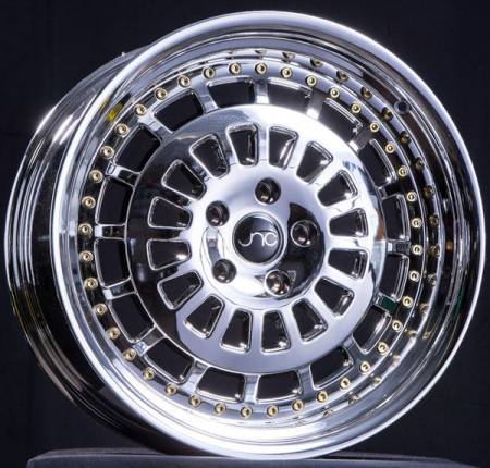 JNC Wheels - JNC Wheels Rim JNC046 Platinum w/ Chrome Rivets 16x9 4x100/114.3 ET15