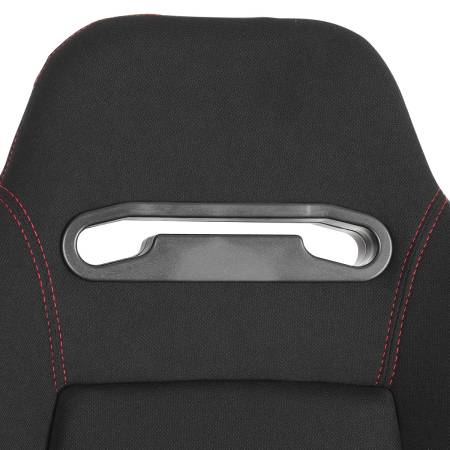 Spec'D Tuning Products - Spec-D Fully Reclinable Black Cloth Bucket Racing Seat w/ Sliders - Passenger Side Only