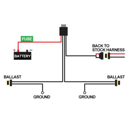 Spec'D Tuning Products - Spec-D Universal Xenon/HID Conversion Wiring Kit