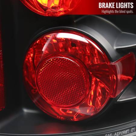 Spec'D Tuning Products - Spec-D 2003-2005 Toyota 4Runner Tail Lights (Matte Black Housing/Clear Lens)