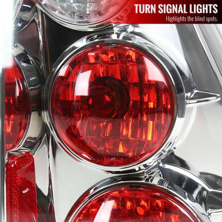 Spec'D Tuning Products - Spec-D 2003-2005 Toyota 4Runner Tail Lights (Chrome Housing/Clear Lens)