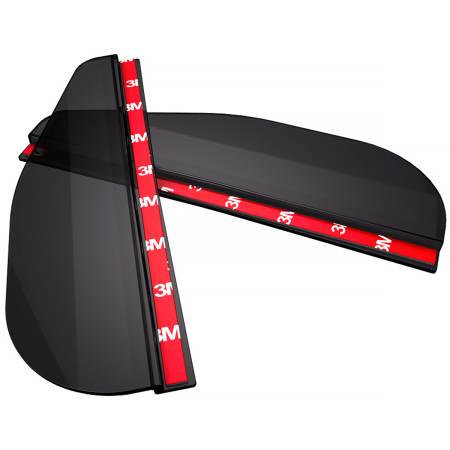 Spec'D Tuning Products - Spec-D Universal Smoke PVC Plastic Side Mirror Visors - 2PC