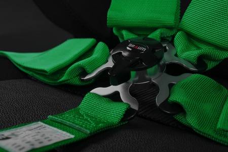 BRAUM RACING SEATS & MORE - BRAUM Racing 5 Point 3" SFI Approved Racing Harness - Green - Each