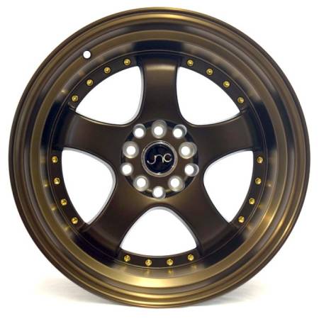 JNC Wheels - JNC Wheels Rim JNC017 Matte Bronze w/ Gold Rivets 18x8.5 5x100/5x114.3 ET25