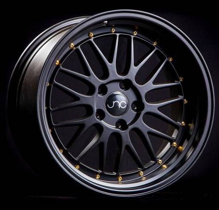 JNC Wheels - JNC Wheels Rim JNC005 Black Gold Rivets 19x9.5 5x112 ET35