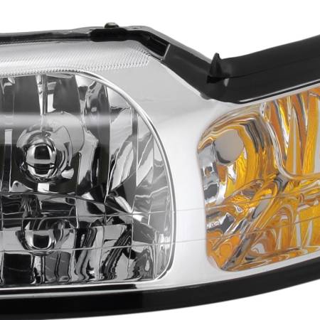 Spec'D Tuning Products - Spec-D 1999-2004 Ford Mustang Factory Style Headlights w/ Amber Reflectors (Chrome Housing/Clear Lens)