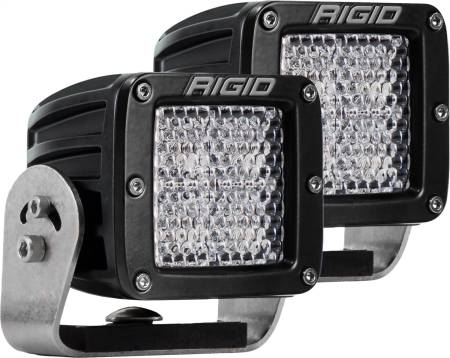 Rigid Industries - RIGID D-Series PRO LED Light, Diffused Lens, Heavy Duty, Black Housing, Pair