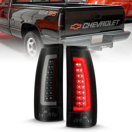 ANZO Headlights, Tail Lights and More  - ANZO 1999-2000 Cadillac Escalade LED Taillights Black Housing Smoke Lens Pair