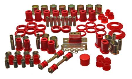 Energy Suspension - Energy Suspension 66-72 Oldsmobile Cutlass/442/F-85/Europa Red Hyper-flex Master Bushing Set