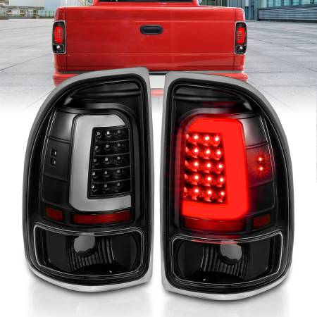 ANZO Headlights, Tail Lights and More  - ANZO 1997-2004 Dodge Dakota LED Taillights Black Housing Clear Lens Pair