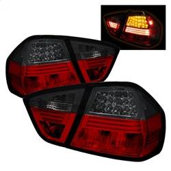 Spyder Auto - Spyder BMW E90 3-Series 06-08 4Dr LED Tail Lights Red Smoke ALT-YD-BE9006-LED-RS