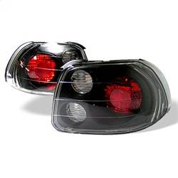 Spyder Auto - Spyder Honda Del Sol 93-97 Euro Style Tail Lights Black ALT-YD-HDS93-BK