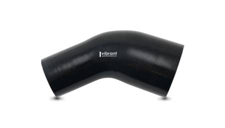 Vibrant Performance 3in ID x 3.50in ID Gloss Black Silicone 45 Degree Transition Elbow