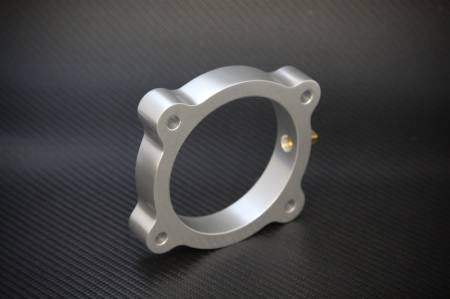 Torque Solution - Torque Solution Throttle Body Spacer (Silver): Hyundai Genesis V6 3.8L 2013+