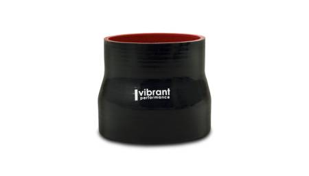 Vibrant Performance 4 Ply Aramid Reducer Coupling 2.5in I.D. x 4in I.D. - Gloss Black