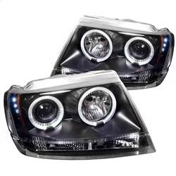 Spyder Auto - Spyder Jeep Grand Cherokee 99-04 Projector Headlights LED Halo LED Blk - PRO-YD-JGC99-HL-BK