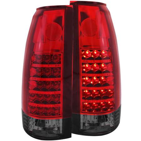 ANZO Headlights, Tail Lights and More  - ANZO 1999-2000 Cadillac Escalade LED Taillights Red/Smoke